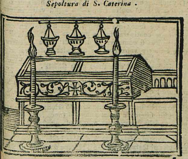Ein Buch mit einer illustrierten Tabelle mit brennenden Kerzen und dekorativen Designs, begleitet von Text.