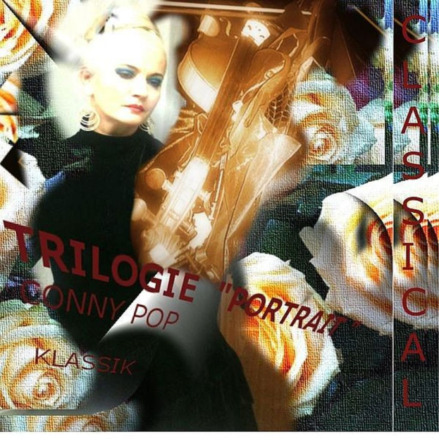 Ein Bild mit einer Person, einer Gitarre und Blumen.